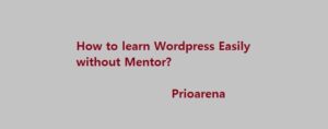 How to learn Wordpress Easily without Mentor
